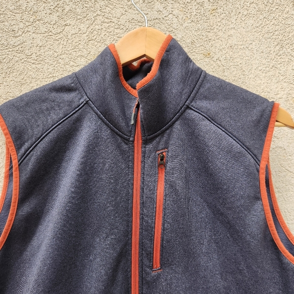 LL BEAN Men’s Vest Large Blue Full Zip Slightly Fitted Outdoor Chore Barn Work - Picture 2 of 11